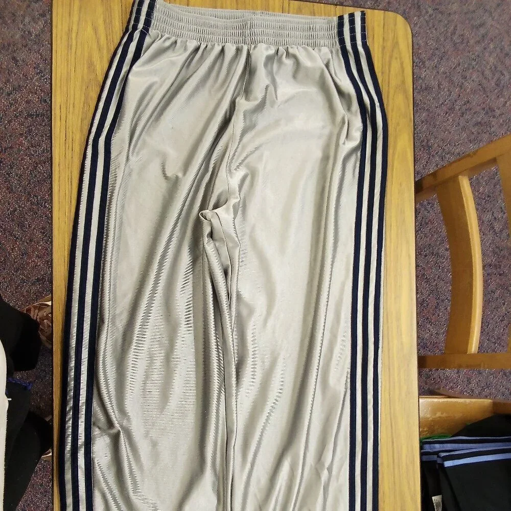 Vintage Adidas 3 Stripe Snap Button Sweat Pants Joggers